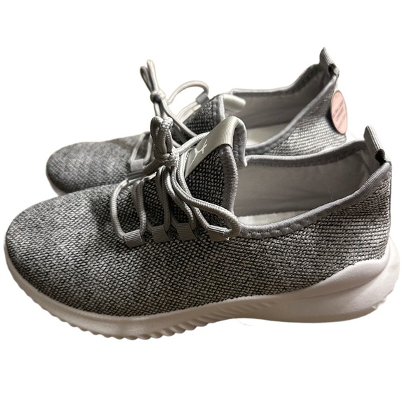 Danskin Women's Agility Lace Up Knit Sneaker In Gray 10 - Picture 3 of 7